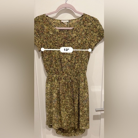 Club Monaco 0 Ruth Dress Robe Green Print 100% silk $169.50 open back h3 - Picture 8 of 9